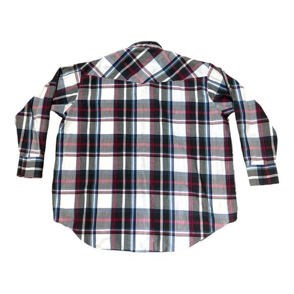 Ely Cattleman 3XL Western Plaid Button-Down Shirt Pearl Snap Cowboy Western READ - Picture 4 of 5